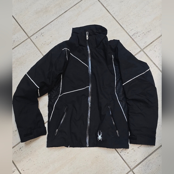 Black Spyder Jacket with White Accents